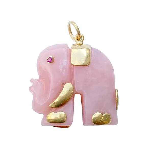 Pink elephant pendant