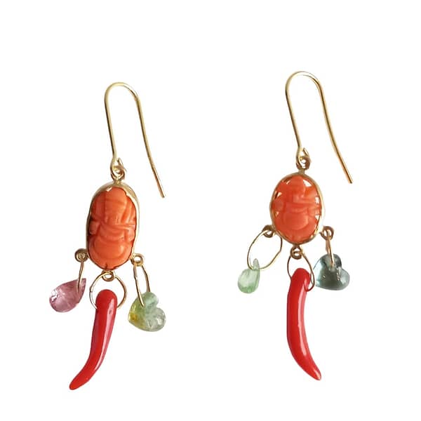 chili Ganesh earring mono