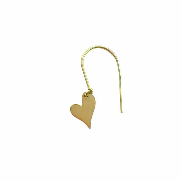 gold heart earring