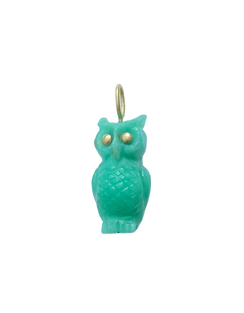 owl pendant chryso gold hand curved monica g jewels