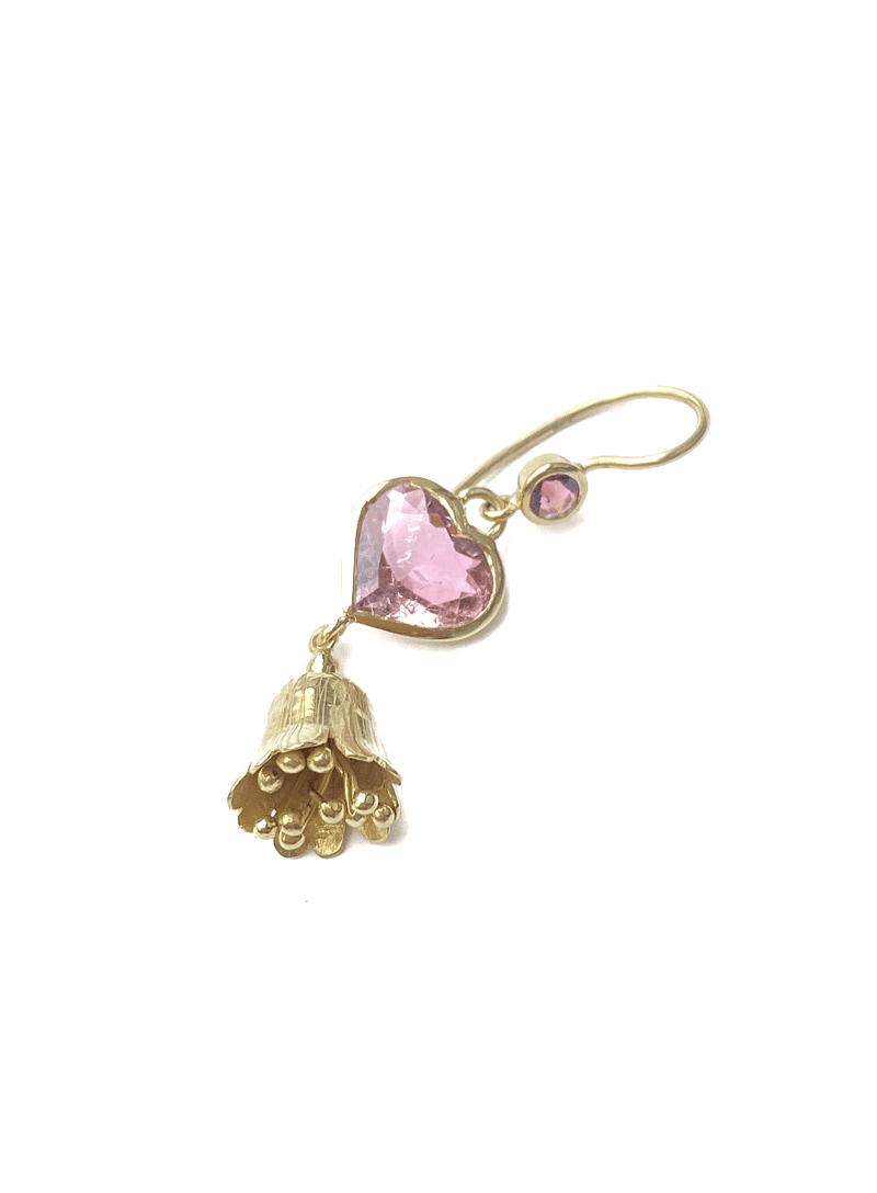 pink lady earring gold