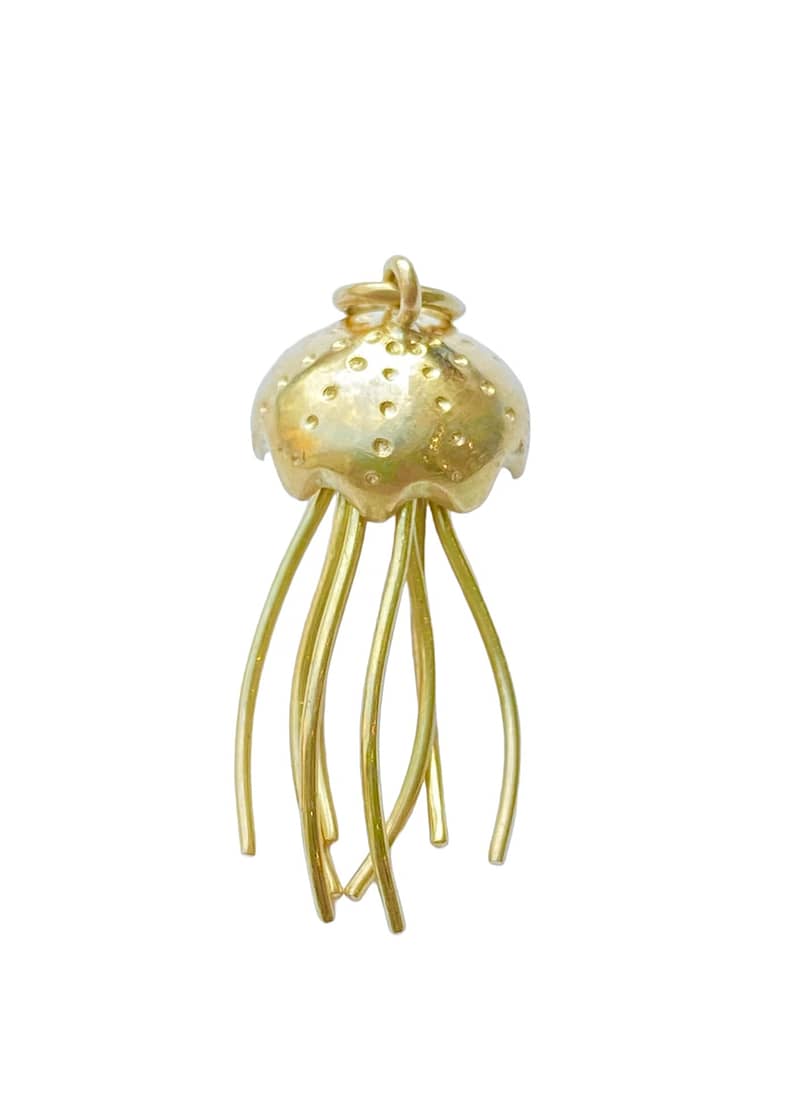 Jellyfish gold pendant
