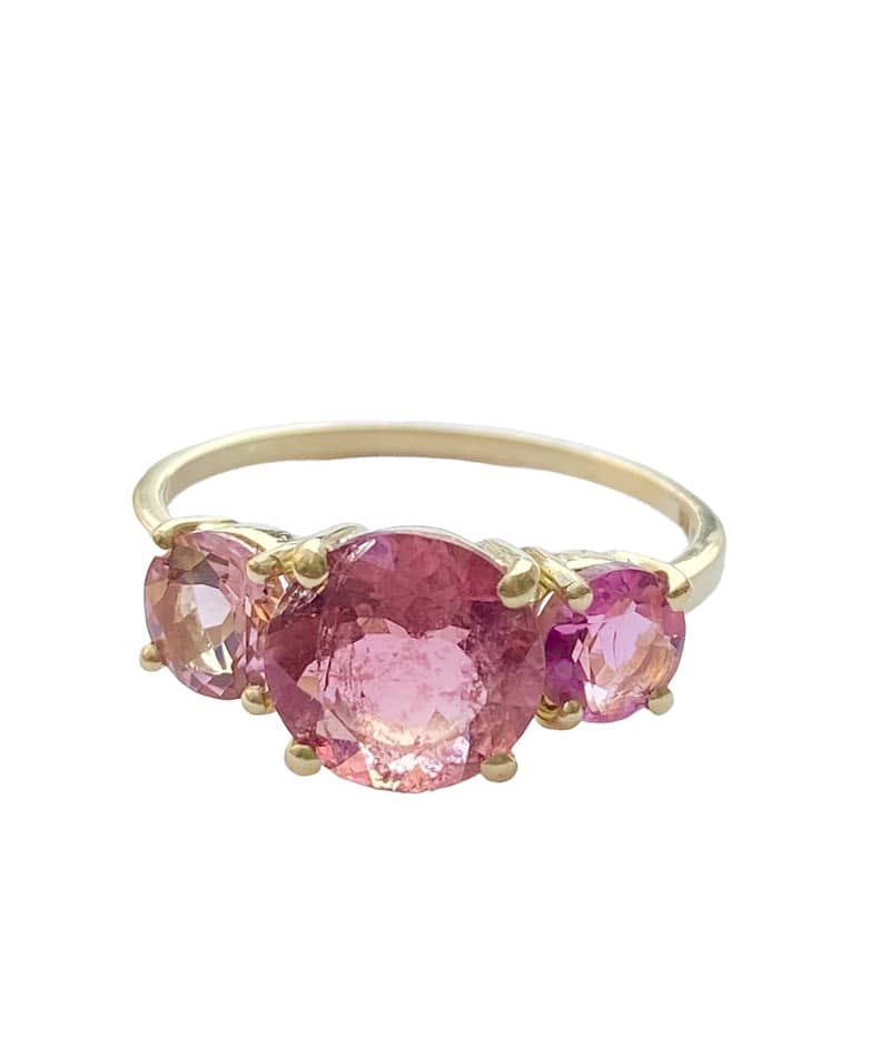 hot pink rainbow ring